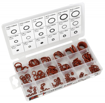 18 Sizes 180-270Pcs Black Brown Rubber O-Ring Seal Kit 18 Sizes 180-270Pcs Black Brown Rubber O-Ring Seal Kit