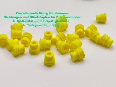 LSR-Spritzgießform Dichtungen und Blindstopfen aus 64-Kavitäten-LSR-Spritzgieß LSR-Spritzgießform Dichtungen und Blindstopfen aus 64-Kavitäten-LSR-Spritzgieß