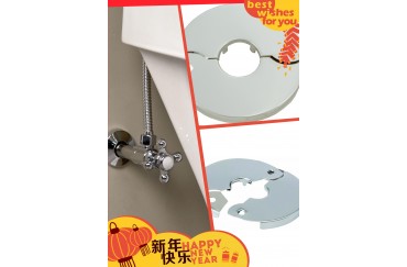 HomeDepot Supplier Different Size Heavy Chrome Plated Floor and Ceiling Split Flange-2/4inch Escutcheon