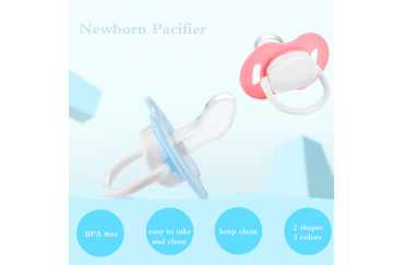 Newborn Baby Pacifier Soft Silicone Flat Pacifier