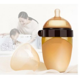 Soft Imitation Breastfeeding Silicone Wide-mouth Baby Bottle