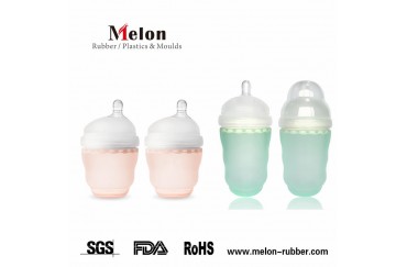 Off-centered Nipple Silicone Baby Gentle Bottle