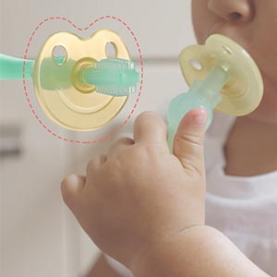 Oral Care Safe Baby's First Training Toothbrush with Silicone Pad