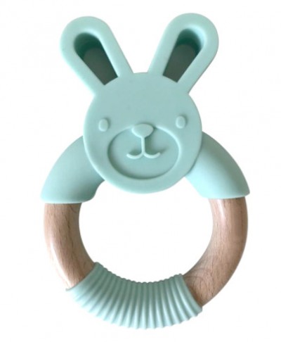 Bulk Silicone Teethers with Wood Rings