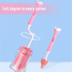 Wholesale Bottle Cleaner Baby FDA Silicone Bottle Cleaning Brush 