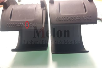German custom-made 80 Shore neoprene rubber products completed with clear lettering
